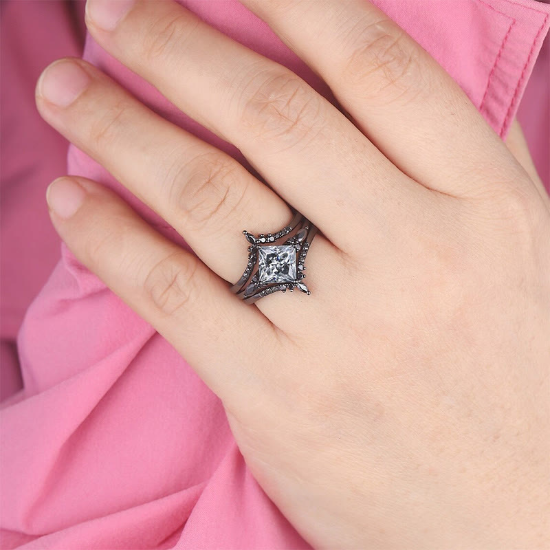 FREE Today: Zircon with Black Obsidian 3-Pieces Ring Set - image 1