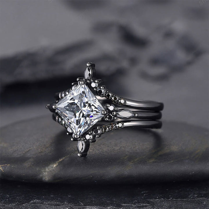 FREE Today: Zircon with Black Obsidian 3-Pieces Ring Set - image 6