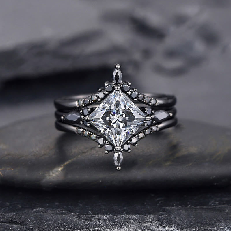 FREE Today: Zircon with Black Obsidian 3-Pieces Ring Set - image 5