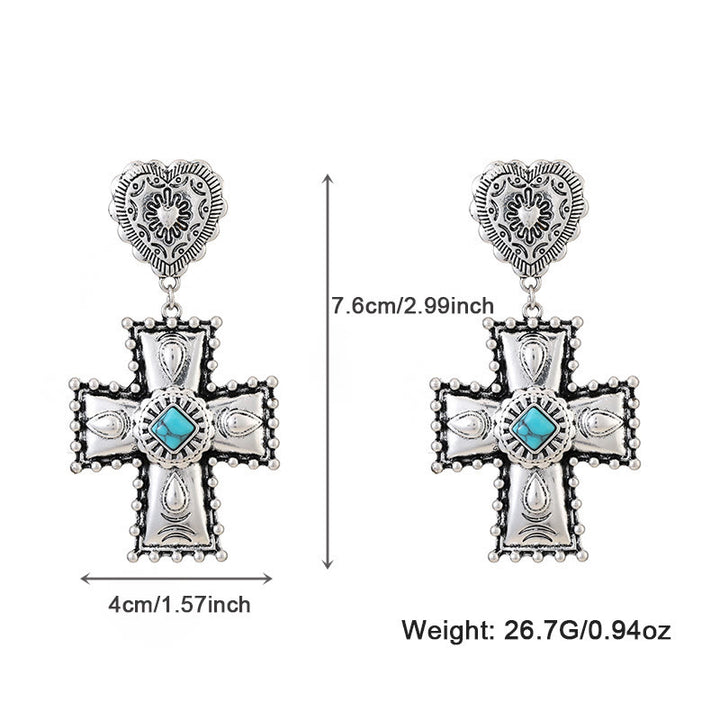 Olivenorma Love Cross Antique Design Alloy Jewelry Set - image 6