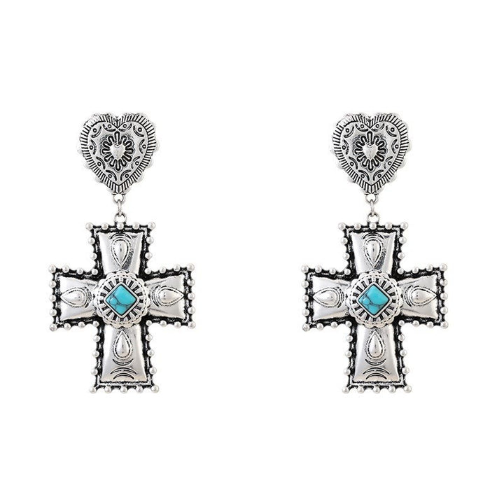 Olivenorma Love Cross Antique Silver Design Alloy Jewelry Set