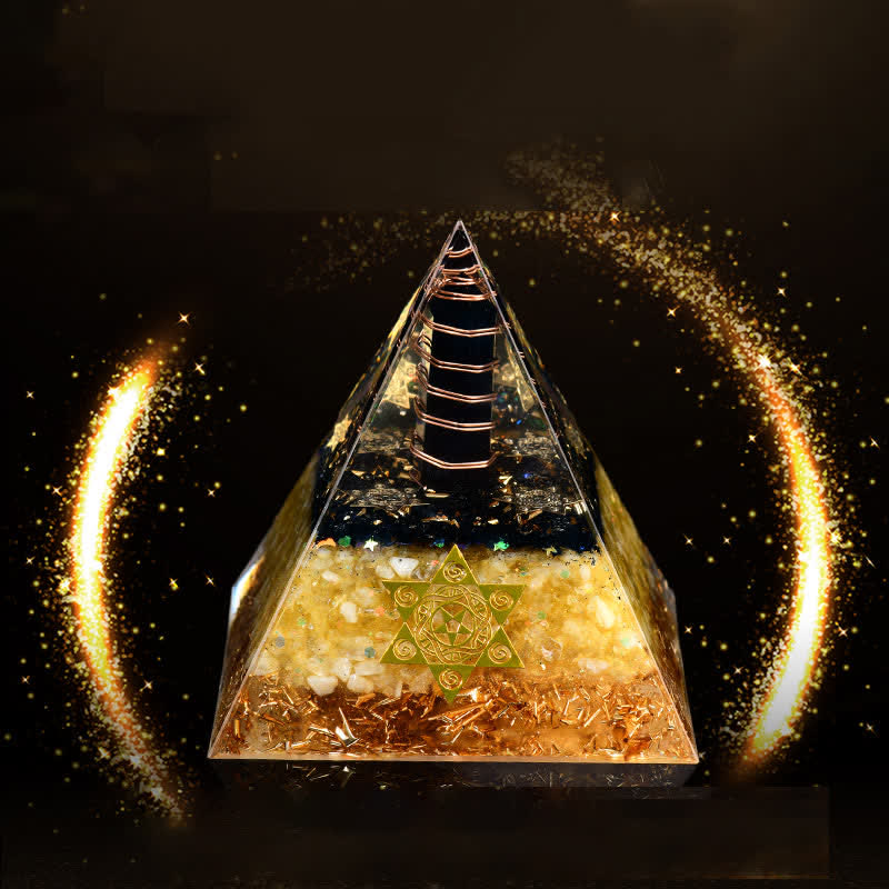 Olivenorma Obsidian Citrine Metatron's Cube Orgone Pyramid – us.olivenorma