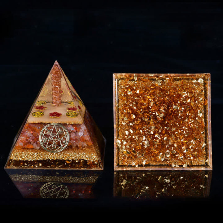 Olivenorma Five Elements Metal Wood Water Fire Earth Orgone Pyramid