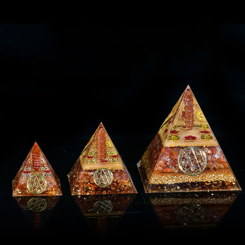 Olivenorma Five Elements Metal Wood Water Fire Earth Orgone Pyramid