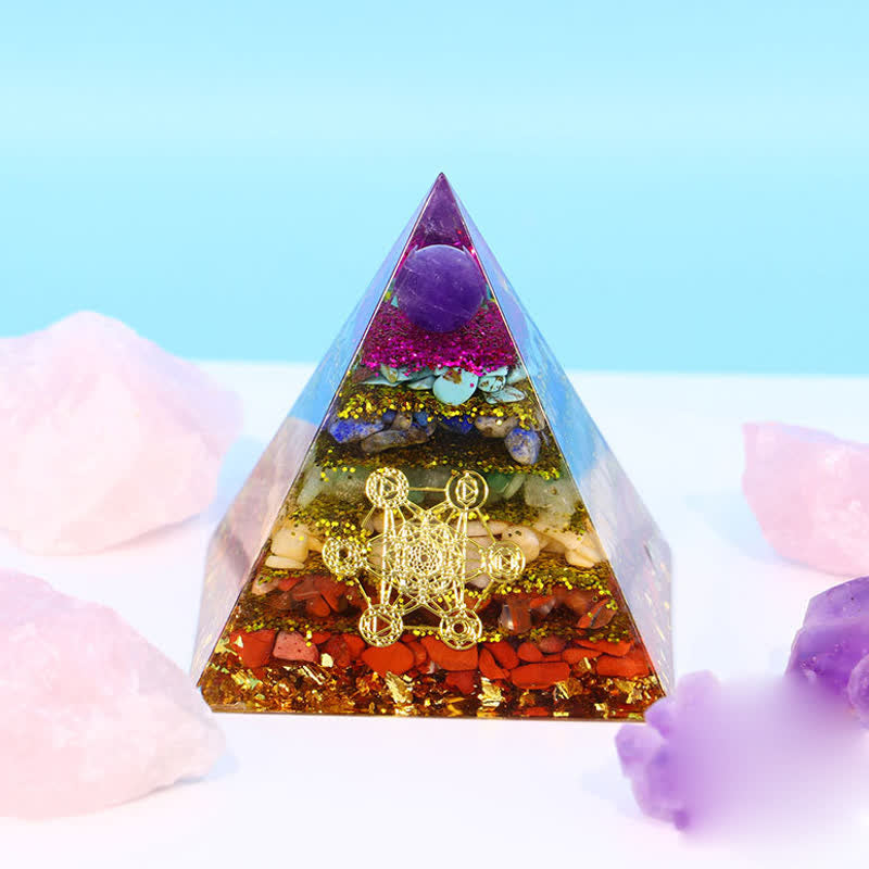 Olivenorma Chakra Metatron's Cube Orgone Pyramid