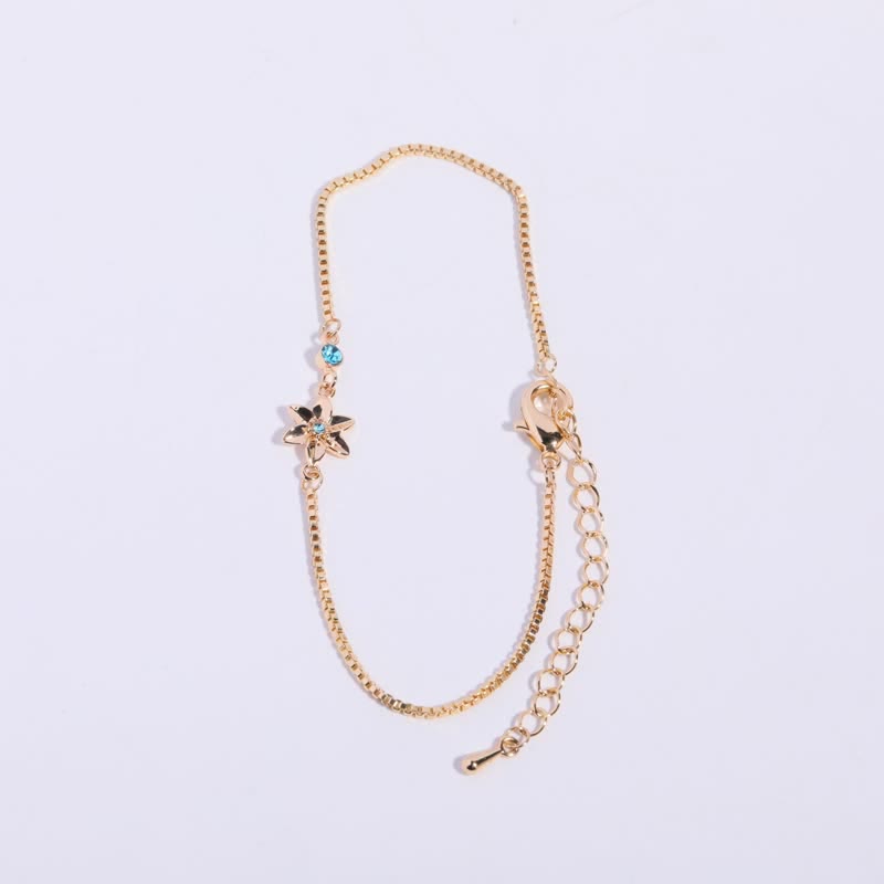 Olivenorma Gold Plated Copper Birth Flower Zircon Bracelet