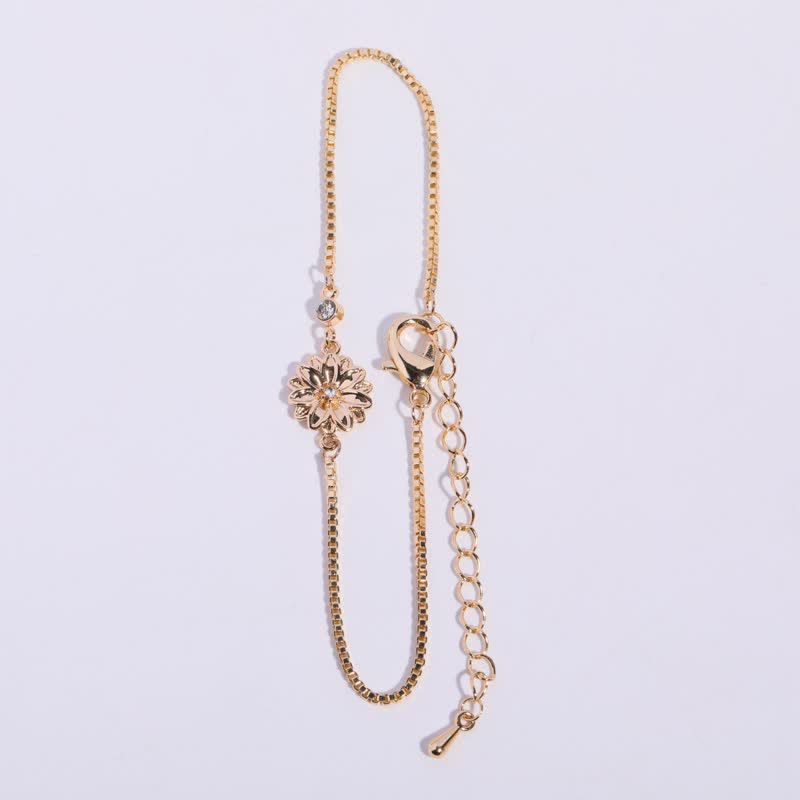 Olivenorma Gold Plated Copper Birth Flower Zircon Bracelet