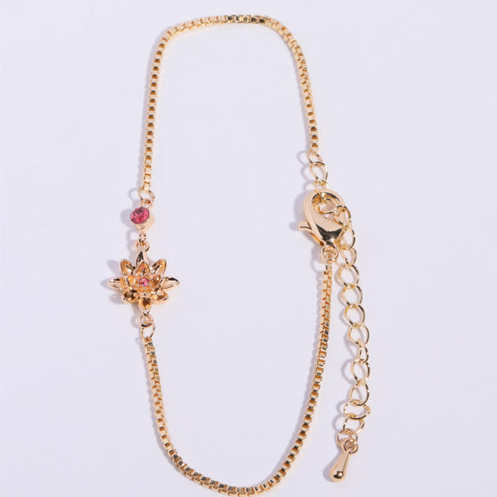 Olivenorma Gold Plated Copper Birth Flower Zircon Bracelet