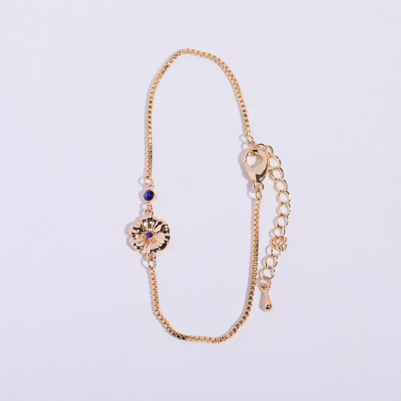 Olivenorma Gold Plated Copper Birth Flower Zircon Bracelet