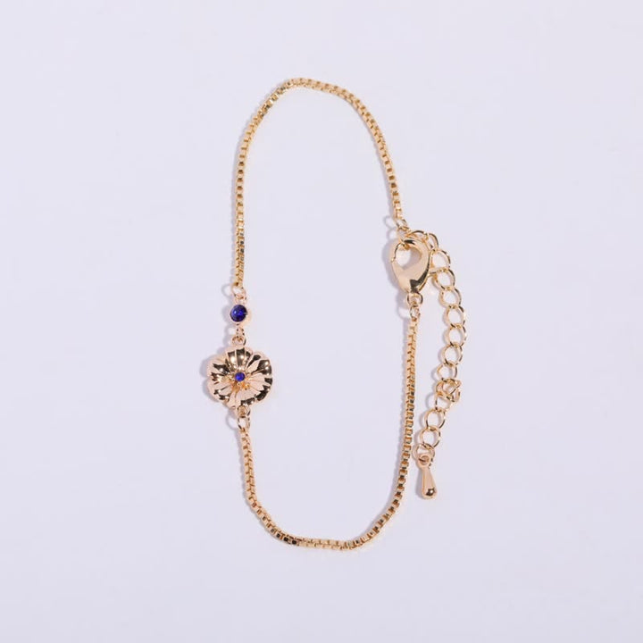 Olivenorma Gold Plated Copper Birth Flower Zircon Bracelet
