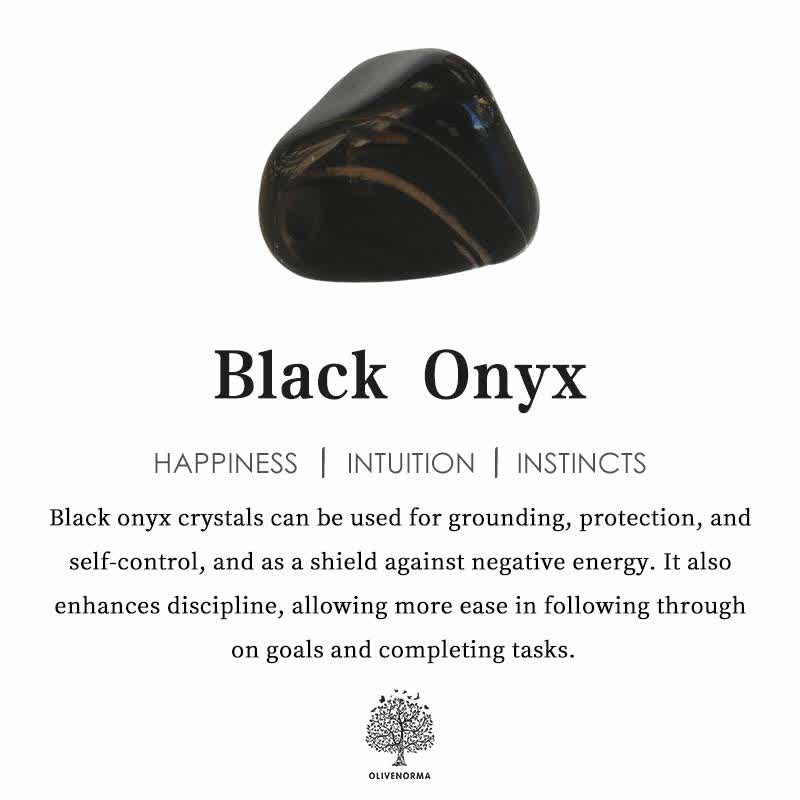 Olivenorma Vintage Tiger Eye Stone Black Onyx Adjustable Bracelet