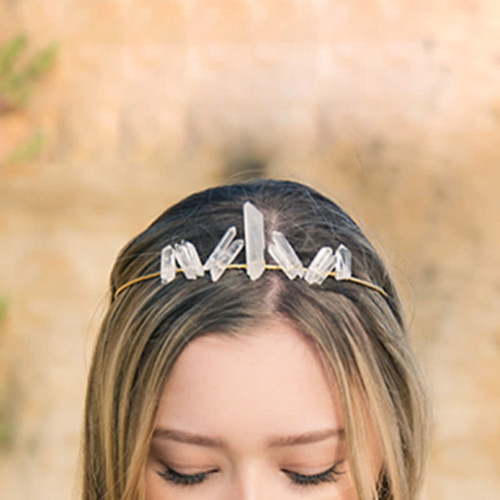 Olivenorma Clear Crystal Minimal Fairy Crystal Crown