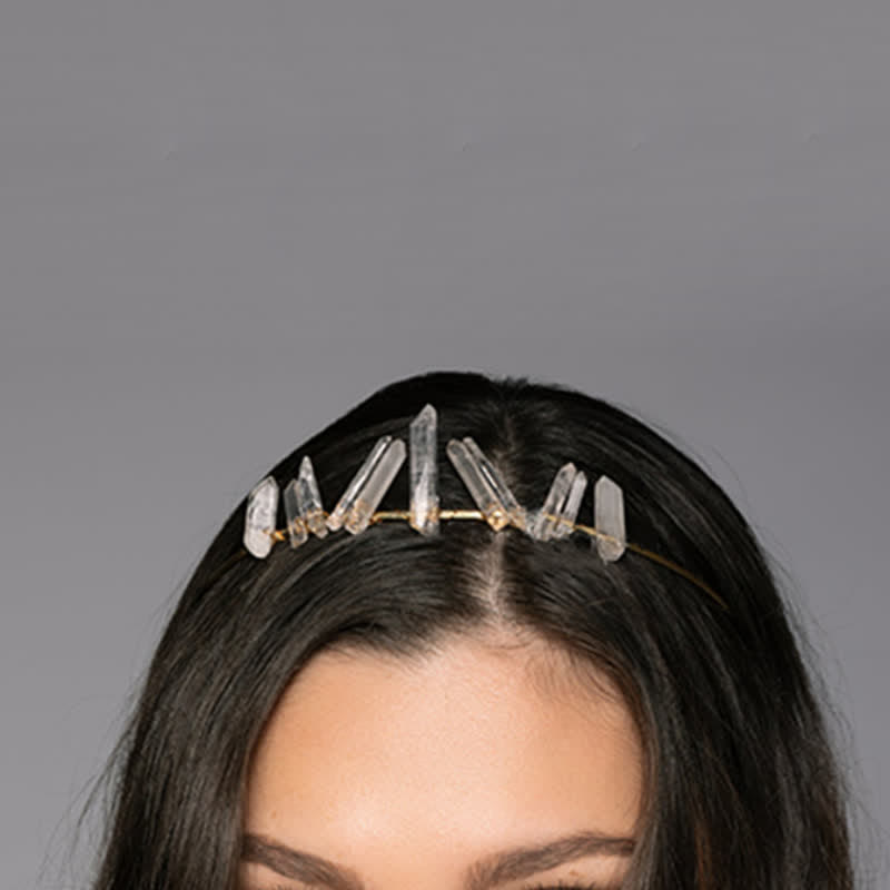 Olivenorma Clear Crystal Minimal Fairy Crystal Crown