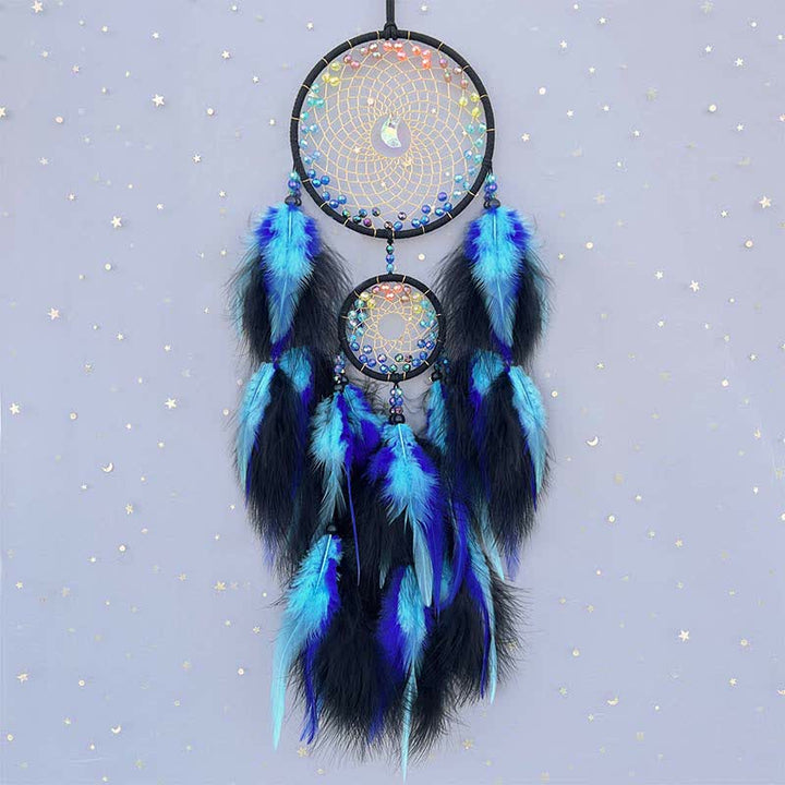 Olivenorma Double Ring Multicolor Ornament Dream Catcher