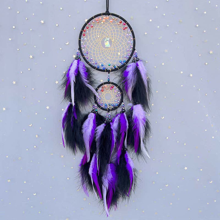 Olivenorma Double Ring Multicolor Ornament Dream Catcher