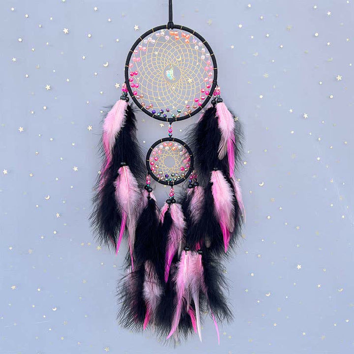 Olivenorma Double Ring Multicolor Ornament Dream Catcher