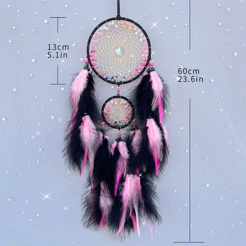 Olivenorma Double Ring Multicolor Ornament Dream Catcher