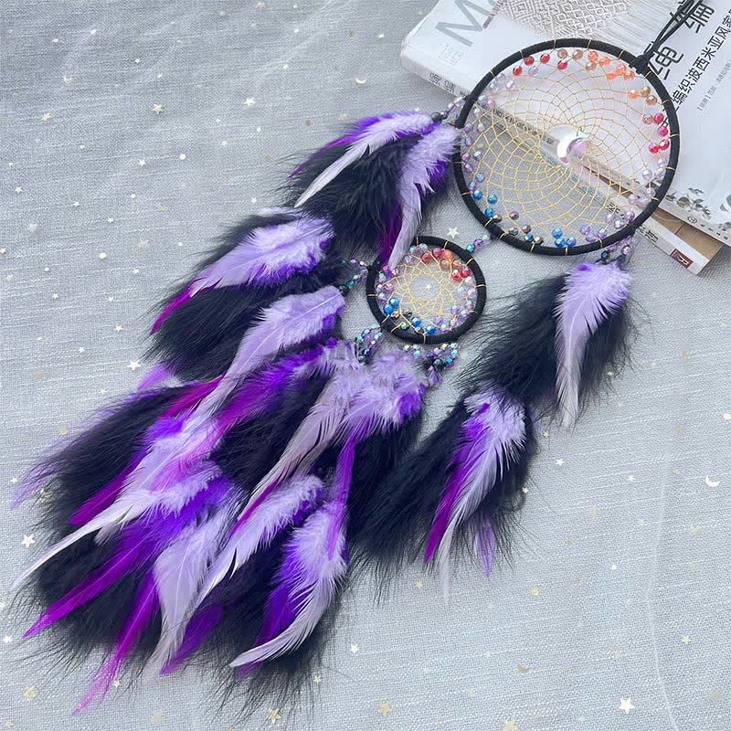 Olivenorma Double Ring Multicolor Ornament Dream Catcher