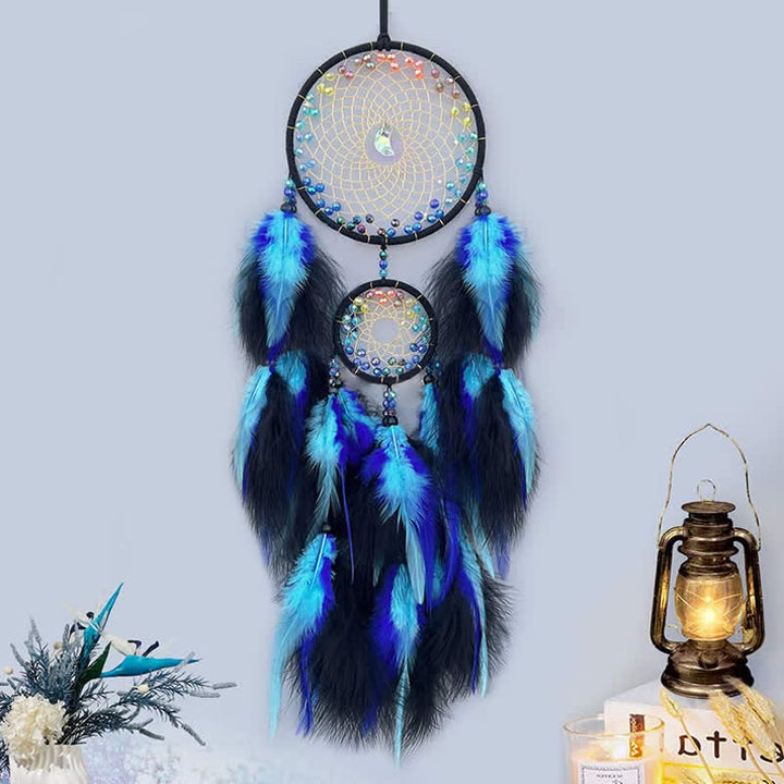 Olivenorma Double Ring Multicolor Ornament Dream Catcher