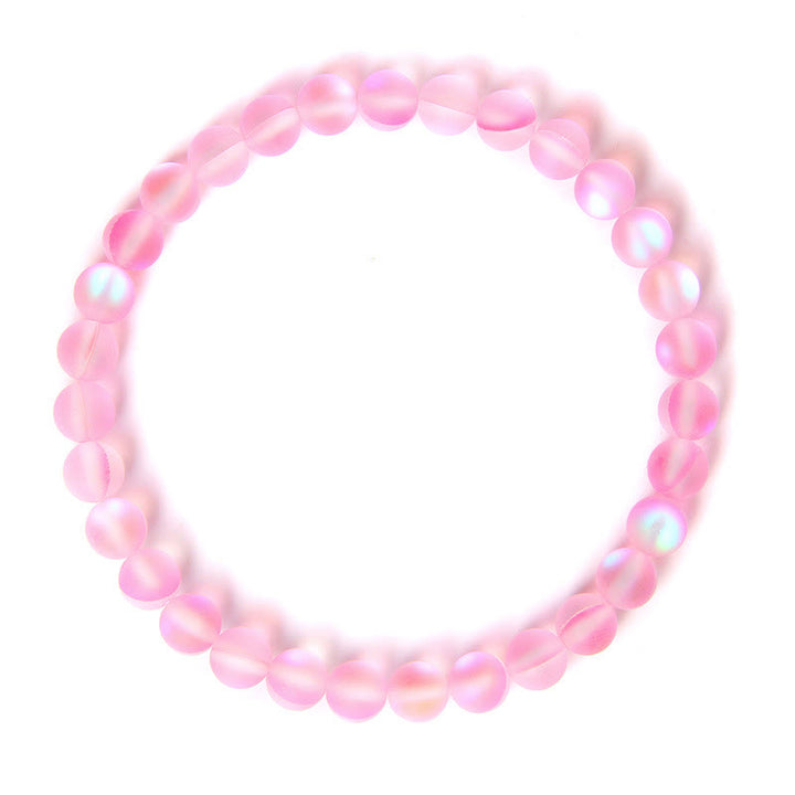 Olivenorma 6mm Multicolor Mermaid Glass Bead Bracelet