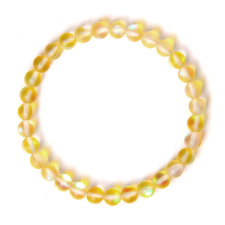 Olivenorma 6mm Multicolor Mermaid Glass Bead Bracelet