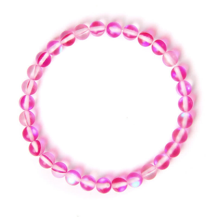 Olivenorma 6mm Multicolor Mermaid Glass Bead Bracelet