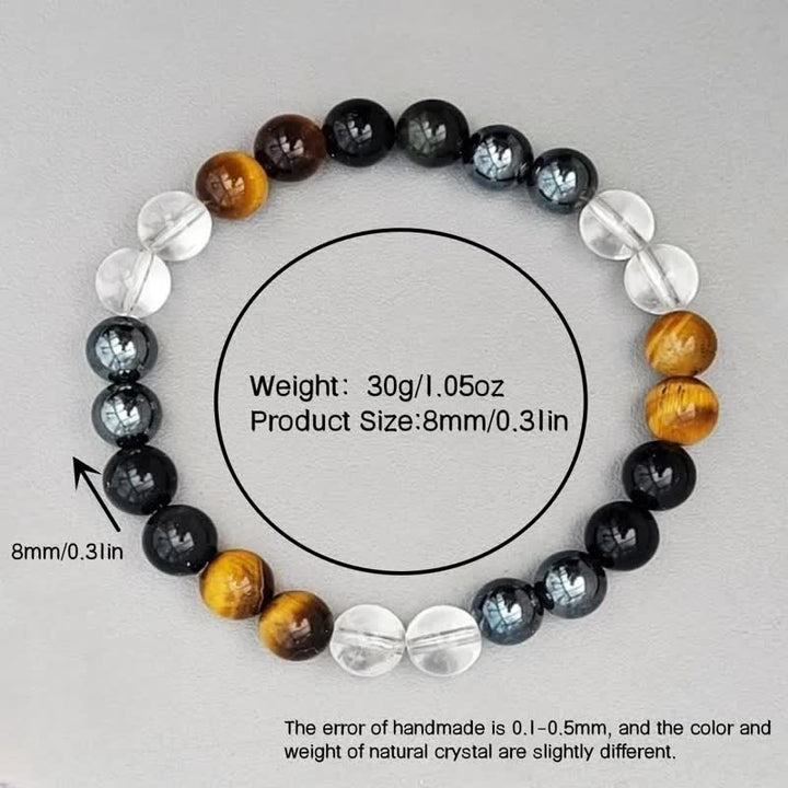 Olivenorma Natural Stone Beads Quadruple Protection Bracelet