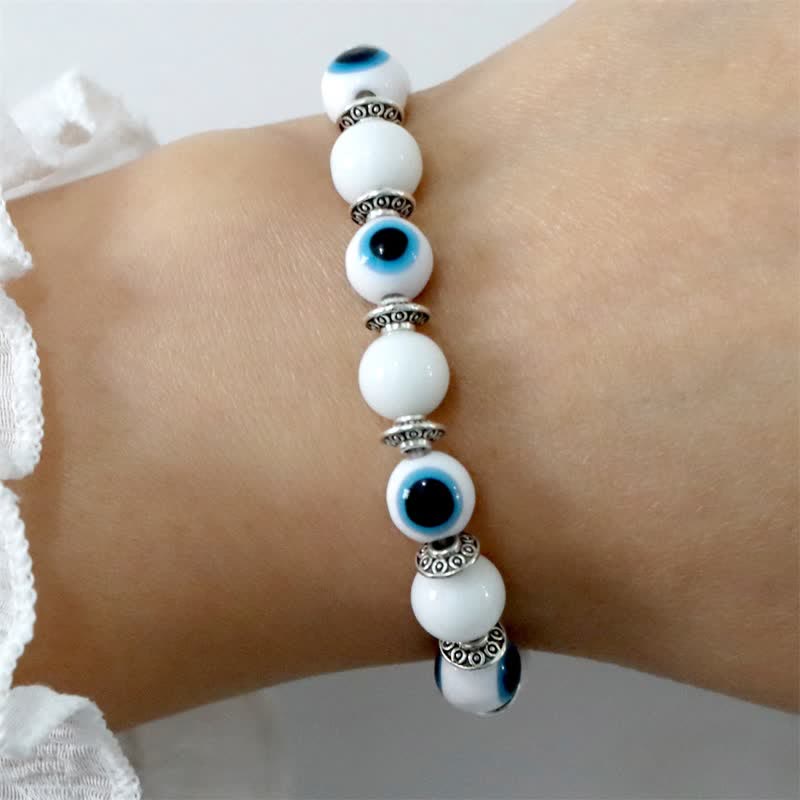 Olivenorma Evil Eye Natural Stone Beads Bracelet