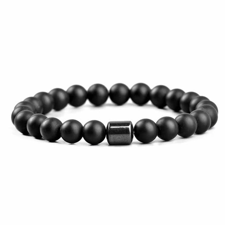 Olivenorma 8mm Natural Stone Magnet Beaded Bracelet - Black Onyx - image 19