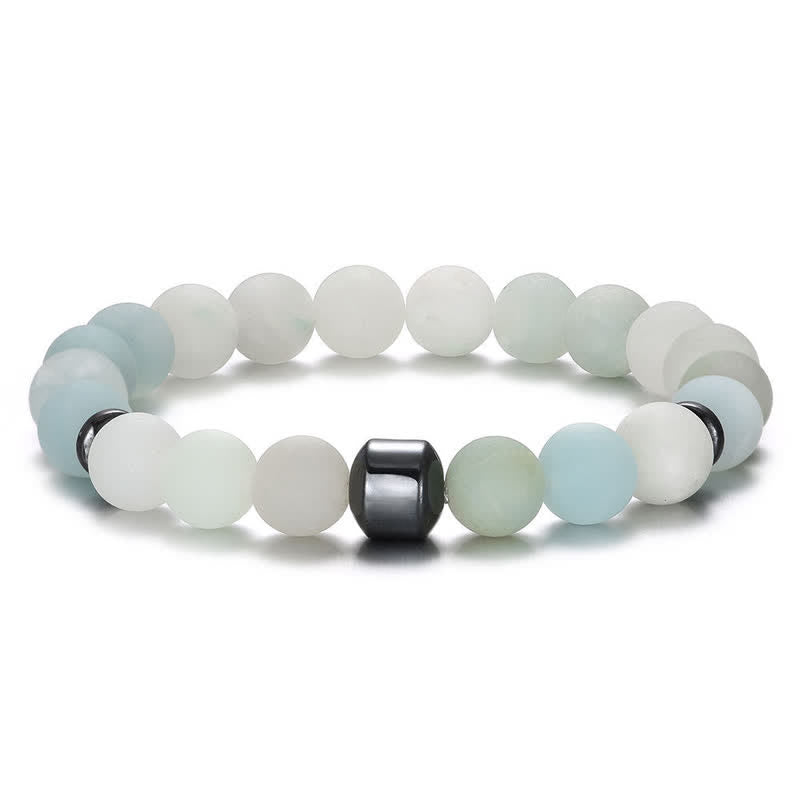 Olivenorma 8mm Natural Stone Magnet Beaded Bracelet - Amazonite - image 15