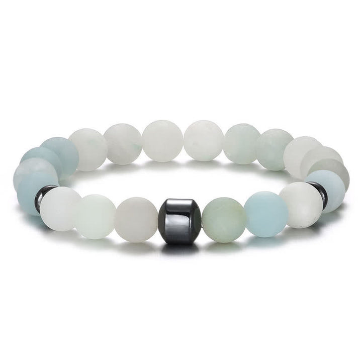 Olivenorma 8mm Natural Stone Magnet Beaded Bracelet - Amazonite - image 15