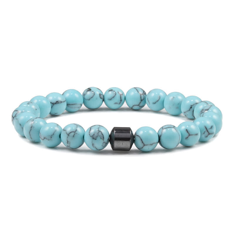 Olivenorma 8mm Natural Stone Magnet Beaded Bracelet - Turquoise - image 42