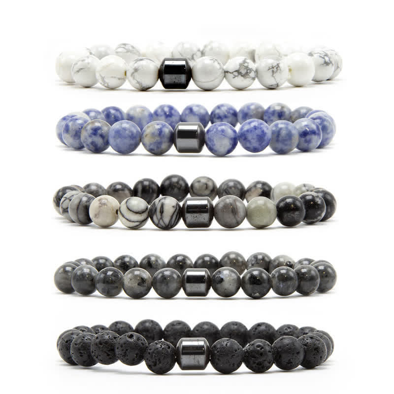 Olivenorma 8mm Natural Stone Magnet Beaded Bracelet - image 54