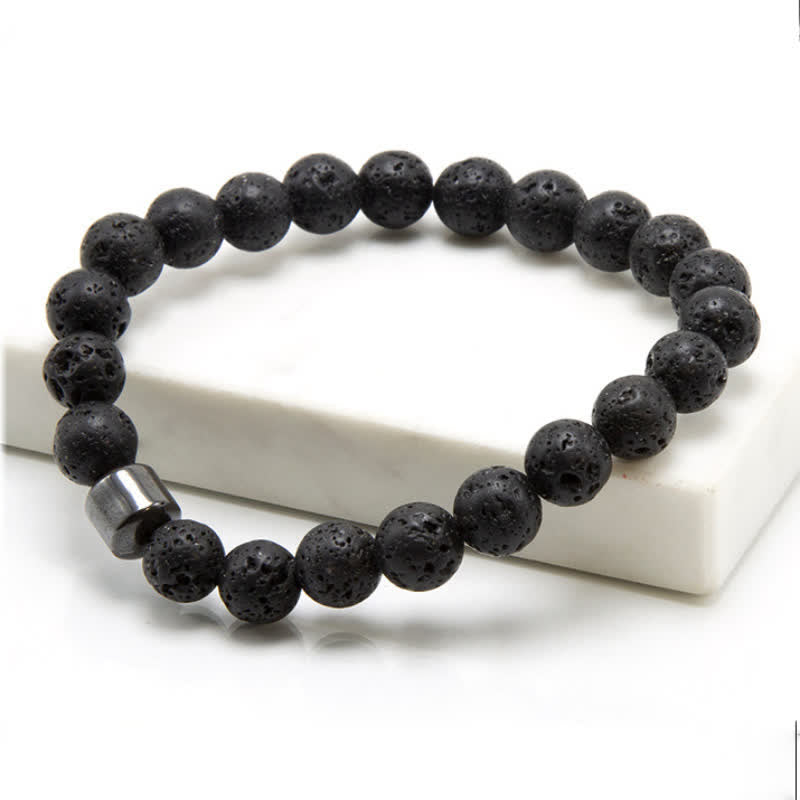 Olivenorma 8mm Natural Stone Magnet Beaded Bracelet - image 7
