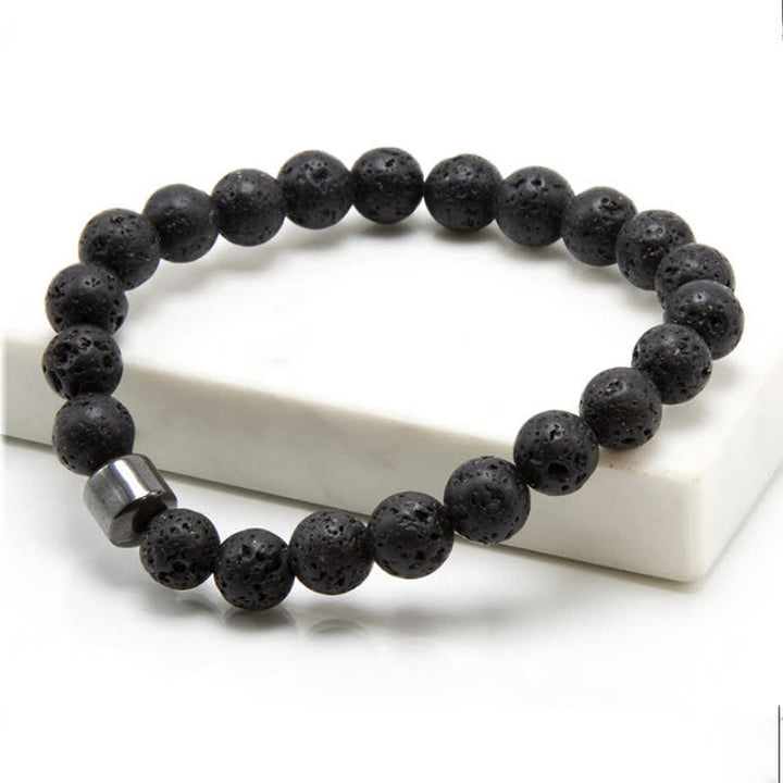 Olivenorma 8mm Natural Stone Magnet Beaded Bracelet - image 7