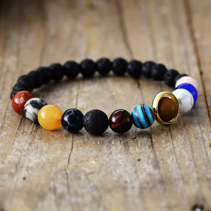 Olivenorma Natural Stone Beads Planet Solar System Bracelet