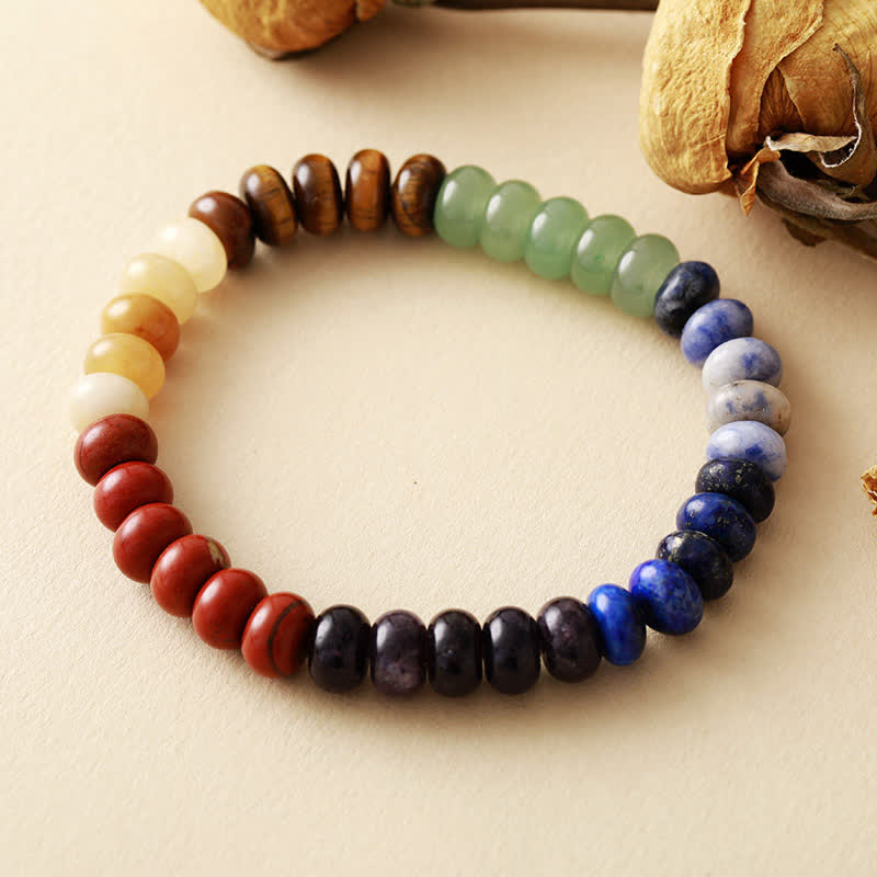 Olivenorma Natural Stone Chakra Beads Women Men Bracelet