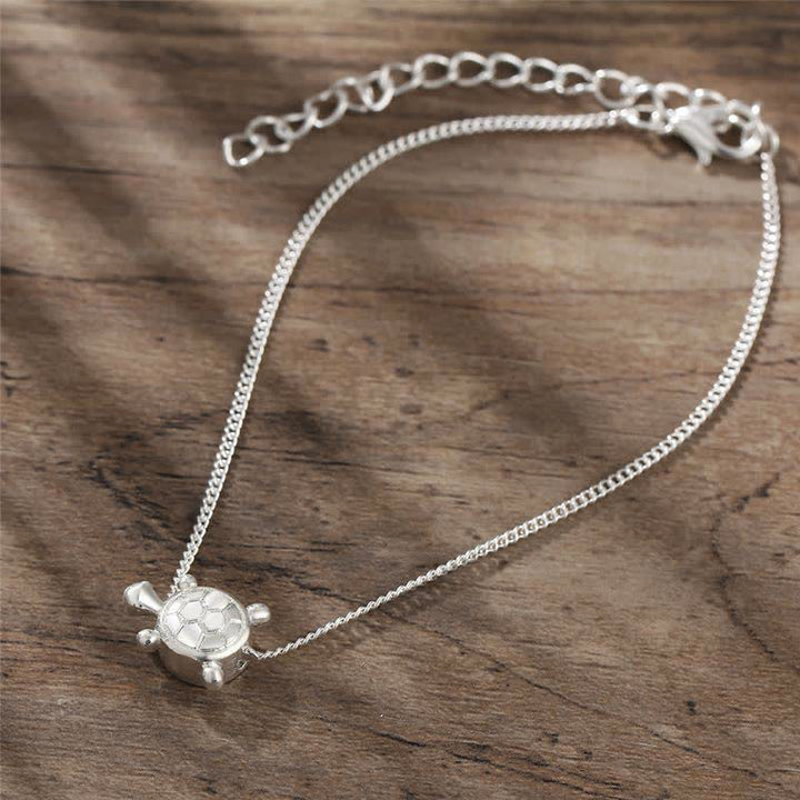 Olivenorma Handmade Silver Turtle Alloy Anklet