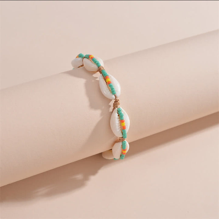 Olivenorma Turquoise Starfish Shell Beaded Anklet