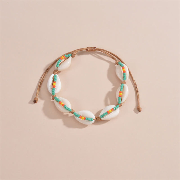 Olivenorma Turquoise Starfish Shell Beaded Anklet