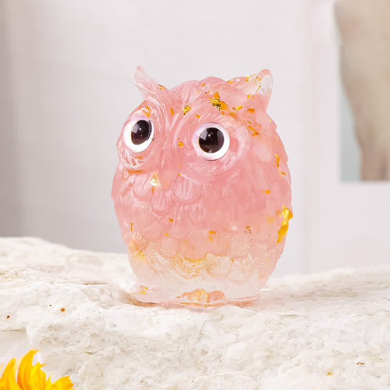 Olivenorma Epoxy Gravel Owl Ornament Gemstone Decoration - image 3