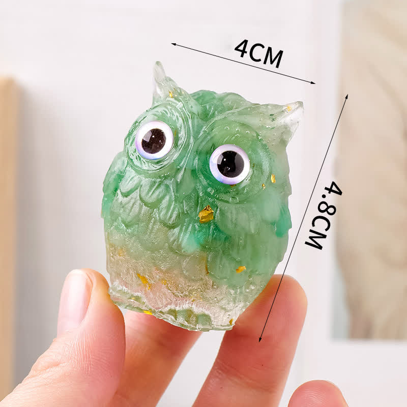 Olivenorma Epoxy Gravel Owl Ornament Gemstone Decoration - image 17