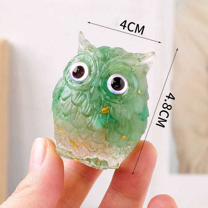 Olivenorma Epoxy Gravel Owl Ornament Gemstone Decoration - image 17