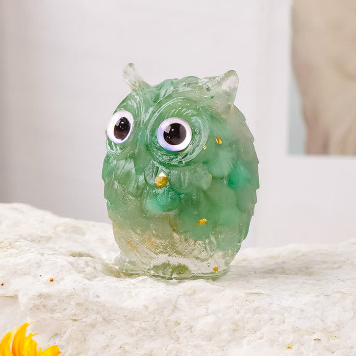 Olivenorma Epoxy Gravel Owl Ornament Gemstone Decoration - image 7