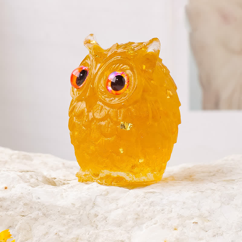Olivenorma Epoxy Gravel Owl Ornament Gemstone Decoration - image 5