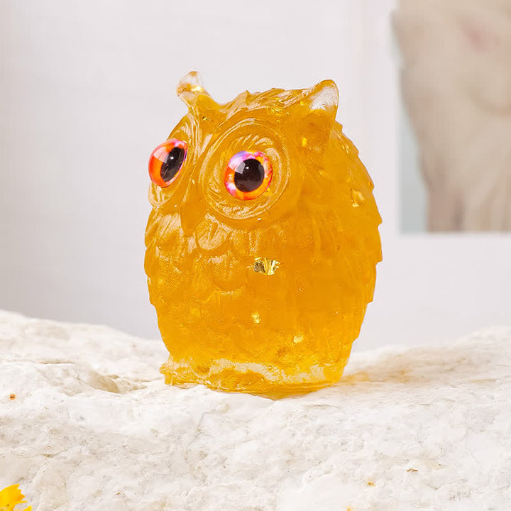 Olivenorma Epoxy Gravel Owl Ornament Gemstone Decoration - image 5