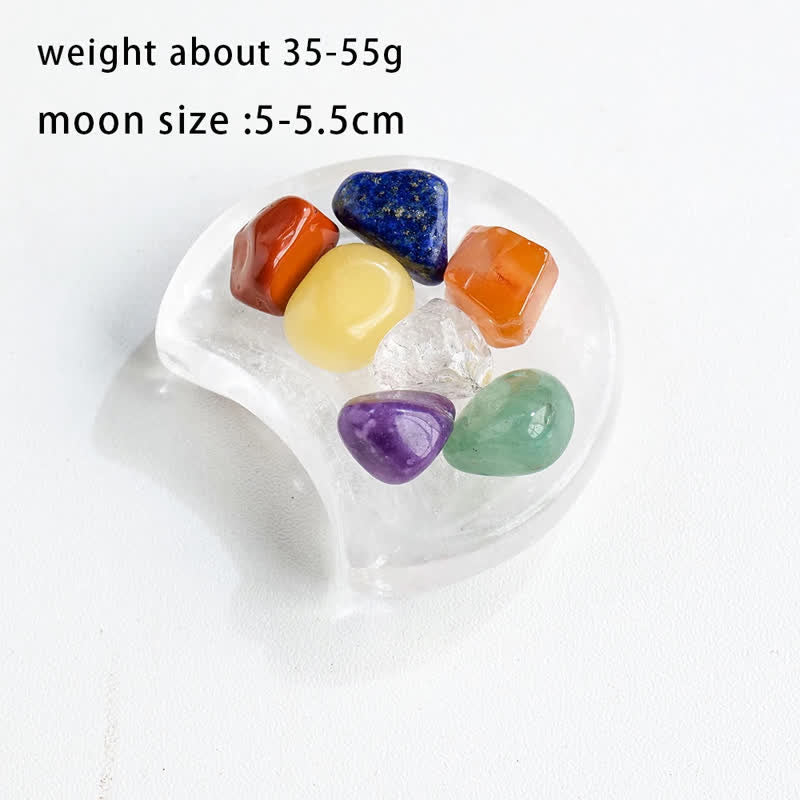 Olivenorma 7 Chakra Stone Quartz Gemstone Crystal Bowl