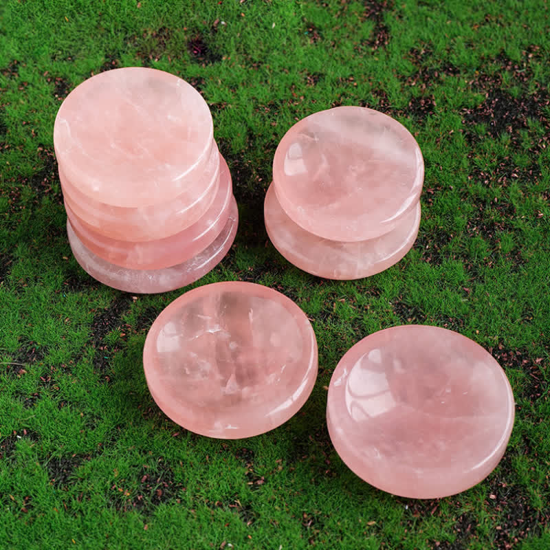 Olivenorma Rose Quartz Gemstone Crystal Bowl