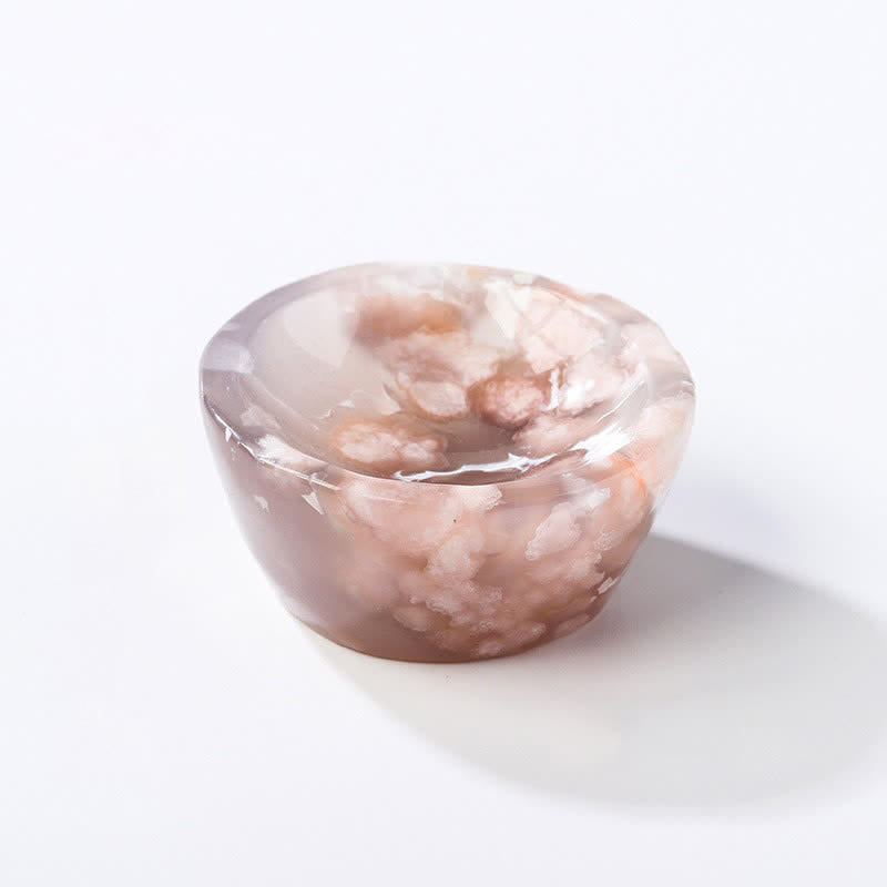 Olivenorma Cherry Blossom Agate Sardonyx Crystal Bowl - image 4