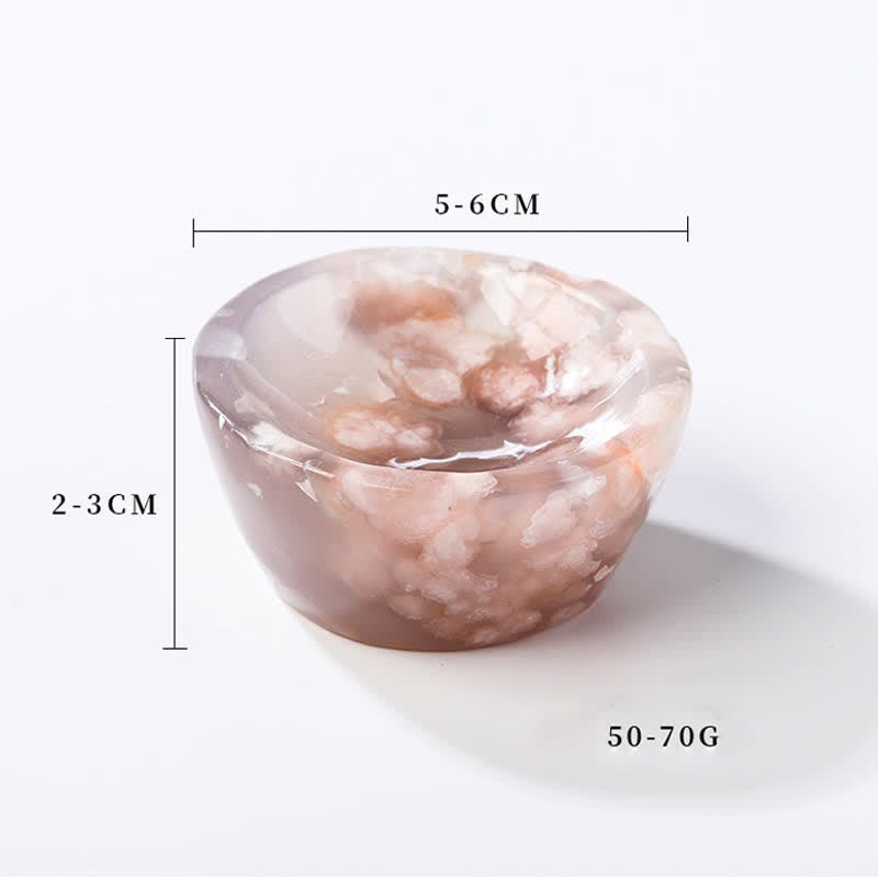 Olivenorma Cherry Blossom Agate Sardonyx Crystal Bowl - image 12